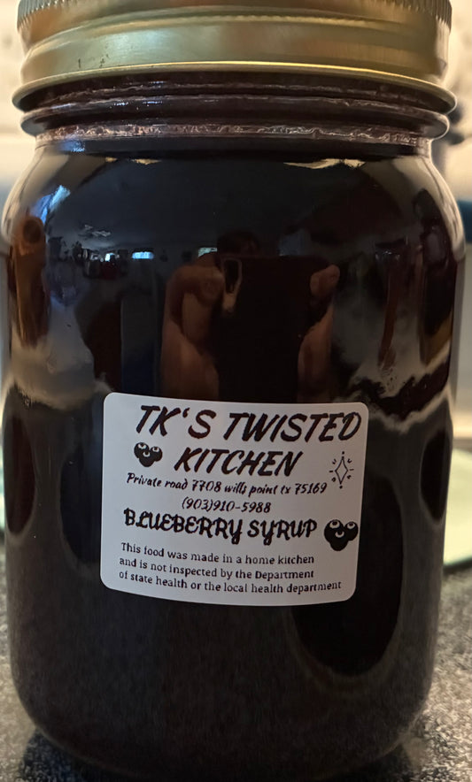 Blueberry syrup water bath canned fresh homemade